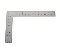 jojofuny Équerre de Menuisier 10×15 CM en Acier Inoxydable Règle à Angle Droit Double Face Échelle Métrique Outil de Mesure Précis pour Travail du Bois Bricolage et Chantier