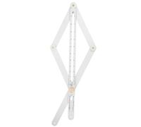 jojofuny Équerre Rapporteur Multifonction en Acier Inoxydable 38X24Cm, Outil de Mesure pour Charpentiers, pour Angles Intérieurs et Extérieurs, Travail du Bois