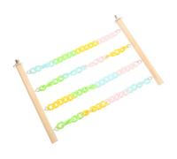 jojofuny 'Escalade pour Hamster et Petits Animaux Chaîne Solide en Bois et Abs, Décoration Stylée pour Cage, Balançoire D'activité pour Planeur de Sucre