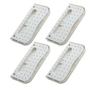 jojofuny Étagère à Chaussures Murale Pliable 4 Pièces sans Perçage en Plastique Blanc Range-Chaussures Suspendu Gain de Place pour Salle de Bain et Placard Organiseur Polyvalent pour