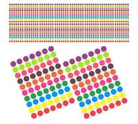 jojofuny Étiquettes Autocollantes Rondes Colorées, Lot de 50 Feuilles, Pastilles Adhésives de Codage en 10 Couleurs, Stickers Autocollants Polyvalents pour Bureau, École et