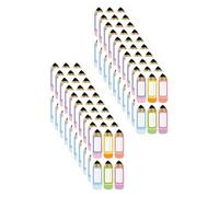 jojofuny Étiquettes Nominatives Colorées Autocollantes Crayon, 20 Feuilles de 6 Étiquettes Inscriptibles, pour Fournitures Scolaires et Rentrée, Adhésives Solide, pour Classe