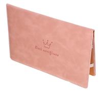 jojofuny Étui de Certificat de Naissance en Cuir Rose Pochette de Protection Anti-Rayures Organisateur de Dossier de Certificat Couverture Pratique pour Document Bébé Protection Solide