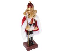 jojofuny Figurine Casse-Noisette de Noël en Plastique Cape Petit Casse-Noisette Soldat Décoratif Ours Décoration Festive pour Centres de Table et Bureau Pendant Les Fêtes