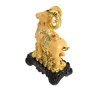 jojofuny Figurine de Chèvre du Zodiaque en Résine, Style Élégant 2027 | Objet de Collection Scintillant, Décor de Table pour Nouvel An Chinois 2027, Intérieur Traditionnel Moderne