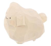 jojofuny Figurine Mouton Miniature en Bois Sculpté la Main, Décoration Solide et Réaliste pour Bureau ou Maison Symbolisme du Zodiaque