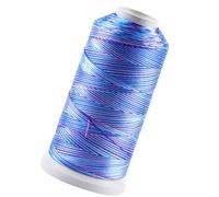 jojofuny Fil à Coudre 3 Brins en Fil de Soie Glacée Multicolore Dégradé Corde Macramé pour Fabrication de Bijoux et Pompons Faible Peluchage Couture et Artisanat 5 Couleurs