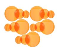 jojofuny Filtres Adhésifs Lumineux 15 Pièces pour Lampes et Spots 74 Mm/10 Cm/15 Cm, Film Diffuseur de Couleur Orange Chaud, Film Gélatine Autocollant pour Éclairage D’ambiance et