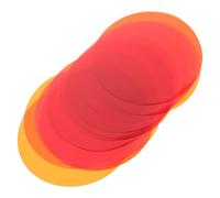 jojofuny Filtres Autocollants de Couleur Rouge 20 Pcs Ø 50 Mm pour Éclairage D’ambiance, Film Diffuseur Lumineux Translucide pour Spots et Lampes, Film Filtre Gel Adhésif pour Lumière