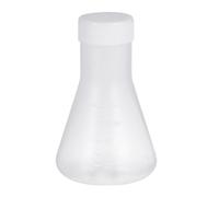 jojofuny Flacons Erlenmeyer et Graduation Standard Couvercle 50 Ml en Plastique Pp Lot de 5 Base Stable Style Aléatoire pour Chimie et Éducation en Laboratoire