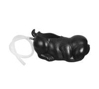 jojofuny Fontaine à Jet d'eau en Céramique Noire Statue de Chien Décoration Aquarium et Bassin Système de Filtration Naturelle et Fontaine Cascade pour Plantes et Ambiance Aquatique