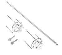 jojofuny Fourchette à Rôtir Le Poulet en Acier Inoxydable Résistante Haute Température 3 Axes Rotatifs 28 CM Outil de Barbecue Pratique pour Four et Grill Accessoires la Cuisine pour