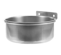 jojofuny Gamelle pour Chien en Acier Inoxydable 14x5,5 cm à Fixer sur Cage avec Double Trous de vis, gamelle Durable pour Nourriture et Eau, idéale pour Chiots et Animaux en Cage