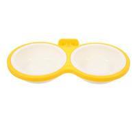 jojofuny Gamelle Suspendue Double pour Chien et Chat, Bol Amovible en Plastique Renforcé, Grosse Taille Jaune, Mangeoire Pratique pour Cage, Animaux Domestiques
