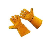jojofuny Gants de Travail Cuir Souple Résistants à Usure pour Jardinage Protection Antidérapante et Respirante Adaptés Manipulation Soudure et Coupe Unisexes Couleur Jaune