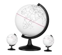 jojofuny Globe Vierge à Peindre Décoratif 14,16 Cm Diamètre, Lot De 3 Modèles De Globe Diy Effaçables Multifonctions Pour Bureau Et Décoration, Fournitures De Bricolage Pour Adultes