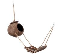 jojofuny Grotte pour Reptiles Échelle et Coquille Naturelle, Cachette Sombre pour Terrarium de Lézards et Tortues, Abri Suspendu pour Petits Reptiles