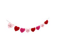 jojofuny Guirlande Suspendue Saint-Valentin 1 Bannière Feutre Trois Couleurs Lettres Cœur Décoration Intérieure Extérieure Fête Romantique Fournitures Fête Amour