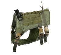 jojofuny Harnais Chien German Shepherd Respirant Léger pour Promenade et Dressage Gilet Service Dog Oxford Vert