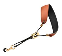 jojofuny Harnais de Saxophone en Cuir Marron Sangle de Cou Ajustable, Flexible et Facile à Installer pour Saxophone Alto, Ténor et Soprano Lors Pratique ou Performance