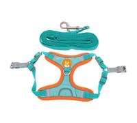 jojofuny Harnais pour Petit Chien avec Longe Résistante et Confortable Harnais Anti-Traction Réfléchissant pour Promenade et Entraînement