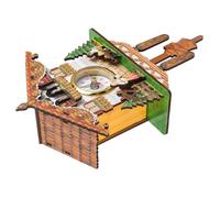 jojofuny Horloge à Coucou Murale Décorative en Bois Style Maison D'oiseau Pendule Murale Art Mural Décorative pour Salon et Chambre Mécanisme Précis et Silencieux