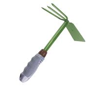 jojofuny Houe de Jardin Multifonction à Double Usage, Houe à Main Épaisse en Acier Inoxydable, Poignée Antidérapante Confortable, Outil Creusage et Désherbage pour Jardinage, Outil