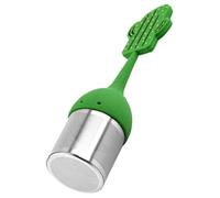jojofuny Infuseur à Thé en Silicone de Cactus Passoire à Thé Réutilisable en Acier Inoxydable Portable pour Feuilles en Vrac Accessoire Pratique