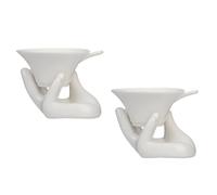 jojofuny Infuseur Thé Céramique et Support Guanyin, Ensemble 2 Pièces, Accessoires pour Préparation de Tisane Traditionnelle