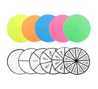 jojofuny Jeu Magnétique de Fractions Disques Circulaires 7.8 Pouces pour Manipulation et Exercices en Classe