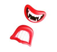 jojofuny Jouets à Mâcher en Silicone Rouge pour Chiens 2pcs, Accessoires de Jeu Halloween Cosplay, Améliorent L'intelligence et Réduisent L'anxiété des Animaux