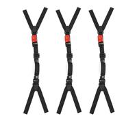 jojofuny Jugulaires de Casque de Sécurité Détachables en Polyester et Abs, Lot de 3 Pièces Mentonnière Rigide pour Fixation Sécurisée du Casque de Protection