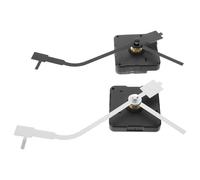 jojofuny Kit 2 Mécanismes D'horloge Murale Silencieux à Quartz avec Aiguilles Noires et Argentées, Mouvement de Remplacement Précis, Compatible Multi-modèles pour Réparation