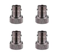 jojofuny Kit Adaptateur D'interphone 4 Pièces en Cuivre Noir, Connecteur Coaxial Bnc Femelle vers SMA Mâle Compatible pour Antenne TV et Radio