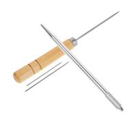 jojofuny Kit Complet D’Outils pour Implantation et Recoiffage de Cheveux de Poupée, Aiguilles 0,6 Mm et 0,8 Mm Manche et Poinçon en Bois, Outil de Fabrication de Perruques de Poupée,
