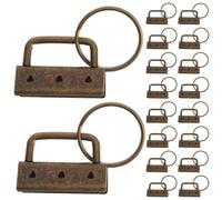 jojofuny Kit de 30 porte-clés avec dragonne et anneau fendu, sangle métallique pour fermetures éclair et sangles de sac