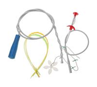 jojofuny Kit de Débouchage Canalisation 6 Pièces Bleu, Crochet Flexible 1 Mètre en Plastique Souple pour Évier, Égout et Drainage, Outil de Nettoyage Cuisine, Salle de Bain et Toilettes