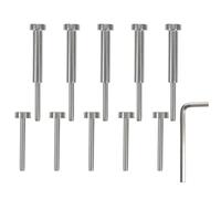 jojofuny Kit de Garde-Corps à Câbles 5 Paires 1/8 en Acier Inoxydable T316 Tendeur à Sertir pour Poteaux Métalliques 2 X2 et 4 X4 Système de Balustrade pour Terrasse Intérieure et