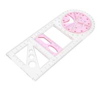jojofuny Kit de Règles de Dessin Géométrique en Plastique Multifonction | Mesure D’angles, Traits Nets et Échelle Lisible, Bords Arrondis, pour Croquis, Bureau, Carnets