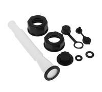 jojofuny Kit de Remplacement Bec Verseur Bidon Gaz Barbecue, Écrou Antidérapant Fileté en PE Blanc, Connexion Sécurisée pour Bidon Plastique, Accessoire Tuyau Compatible et Solide