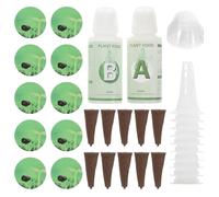 jojofuny Kit Hydroponique sans Terre 10 Paniers de Culture 10 Éponges de Culture 10 Dômes d'Humidité Transparents pour Semis Intérieur Étiquettes pour Jardinage et Plantes d'Intérieur