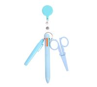 jojofuny Kit Infirmier Polyvalent avec Stylo Rétractable Surligneur et Ciseaux Pliables Porte Badge Pratique pour Médecins et Infirmières Milieu Hospitalier