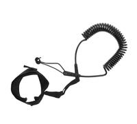 jojofuny Laisse de Planche de Surf Enroulée 10ft 5mm TPU Noire | Sangle de Cheville Antidérapante, Double Boucle de Verrouillage, Installation Rapide, pour Paddle Board et Kayak