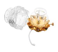 jojofuny Lampe à Pétrole en Verre de Fleur de Lotus Blanche Petite Lanterne à Huile Coupe-Vent Mèche Réglable Décoration Intérieure et Éclairage Polyvalent pour Maison et Camping