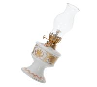 jojofuny Lampe à Pétrole Vintage en Céramique avec Double Dragon Lampe à Huile Rustique à Kérosène pour Usage Intérieur pour Pendaison de Crémaillère Éclairage Continu et Portable