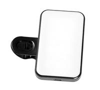 jojofuny Lampe à Pince LED Noire pour Vidéoconférence et Selfie Éclairage Vidéo USB Portable 3 Modes de Lumière Cercle Lumineux Compact pour Maquillage et Diffusion en Direct