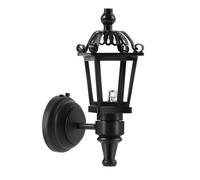 jojofuny Lampe Murale LED pour Maison de Poupée 1:12, Lanterne Miniature pour Décoration de Maison de Poupée, Noire