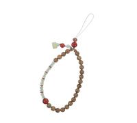 jojofuny Lanière Pour Téléphone Portable Dragonne Macramé Bracelet-lanière Perles Cordon Chaînette Traditionnelle Accessoires Téléphone