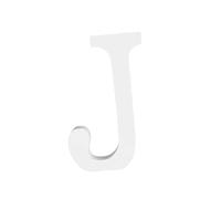 jojofuny Lettre j Bois Décoration Murale Alphabet Simple Faire Soi-même Maison Fête Blanc