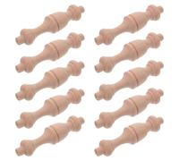 jojofuny Lot de 10 Balustres D’escalier en Bois Brut 75 X 18 Mm Non Peints pour Menuiserie, Poteaux de Balustre Classiques Romains pour Décoration Intérieure, Bricolage et Rénovation